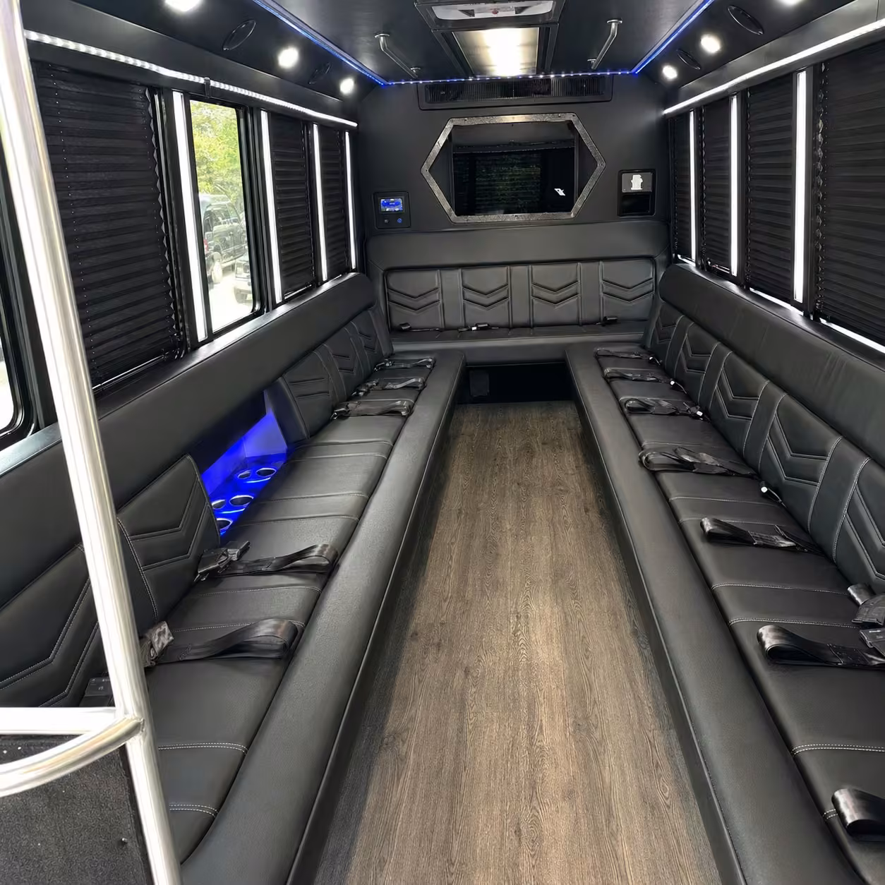 25 passenger party bus interior